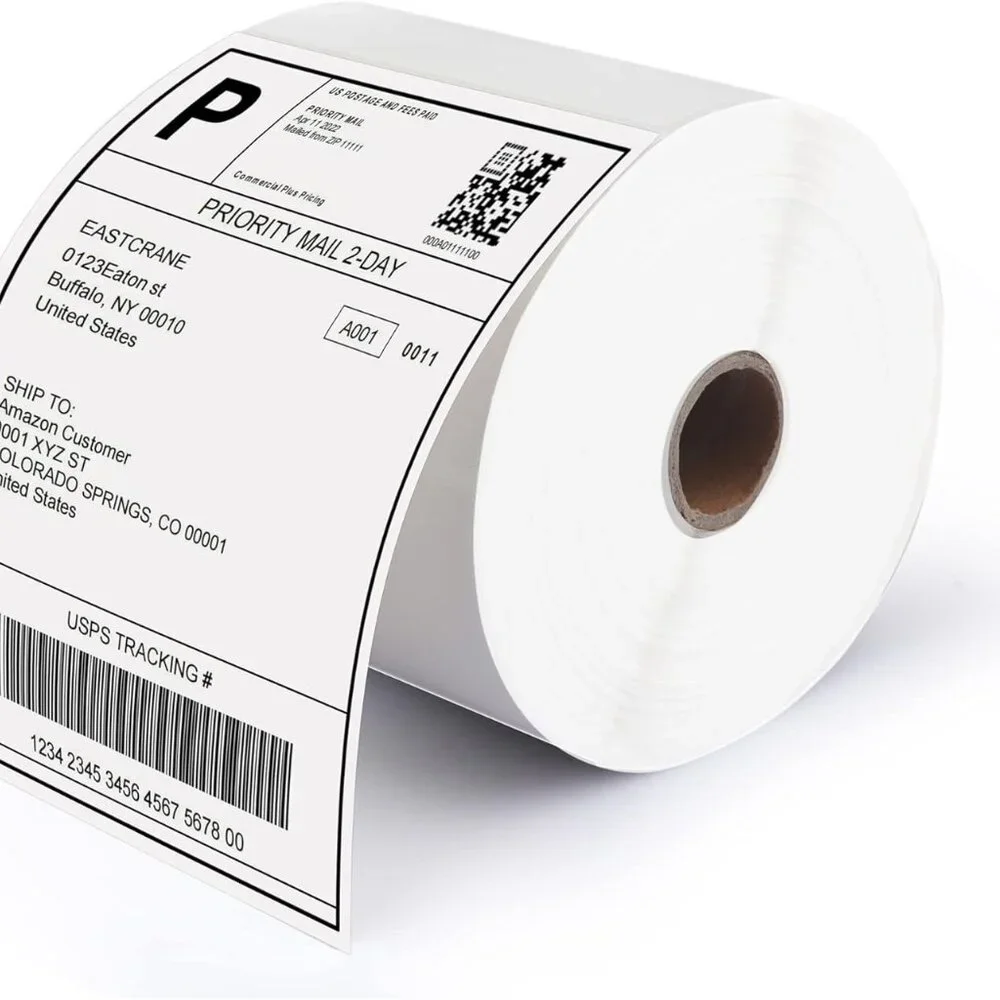 1000 Count Roll 4x6 Thermal Shipping Labels Standard Size- Brand New